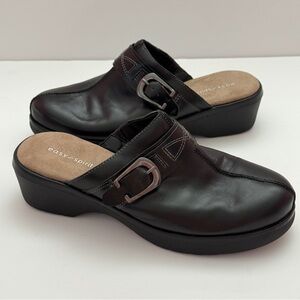 Easy Spirit Women's Black Pine Clogs Slip-On Shoes Size 7.5 W